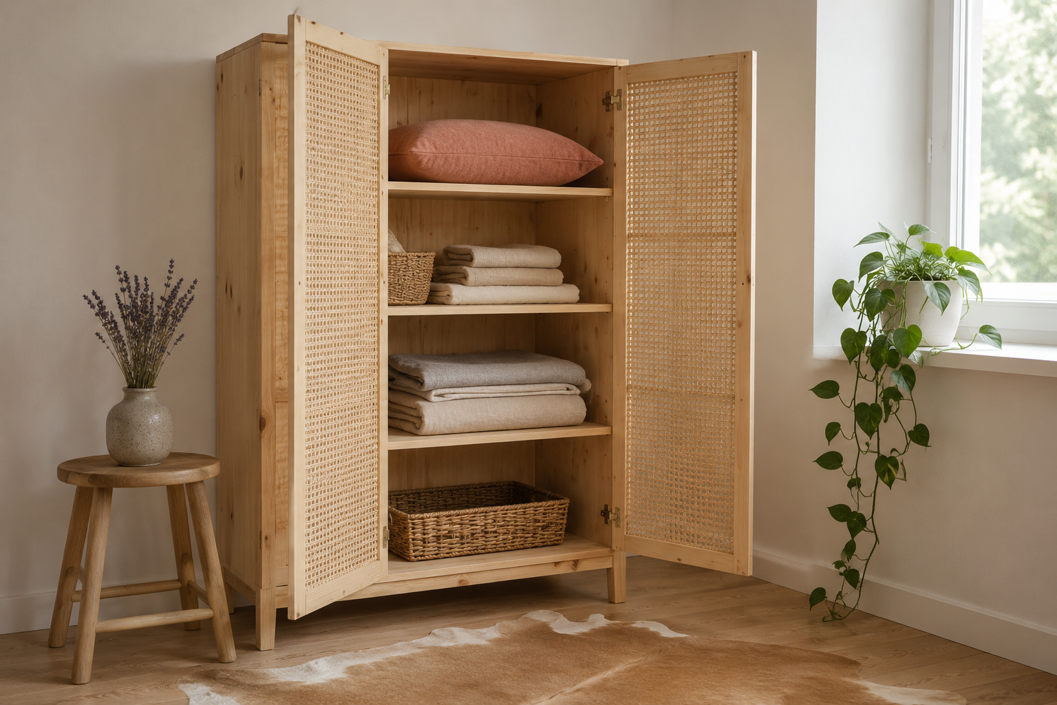 Шкаф с плетёными дверцами IKEA PS 2026