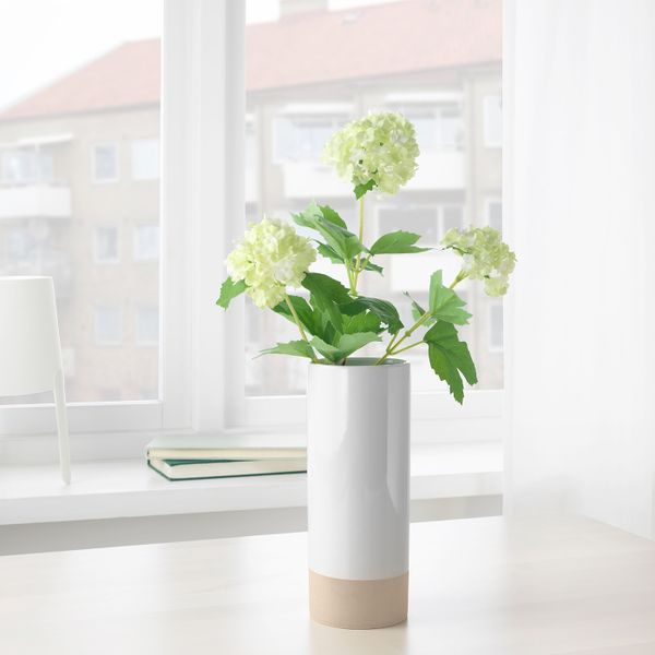 Ваза, белый, естественный, 21 см IKEA УППВАКТА 104.422.48 - фото 2