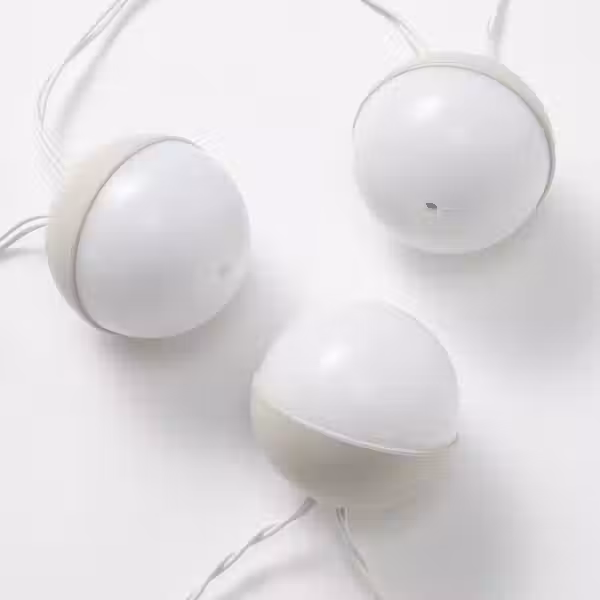 SOLVINDEN Гирлянда, 12 светодиодов - на солнечной батарее/бежевый белый - схема-чертеж с размерами