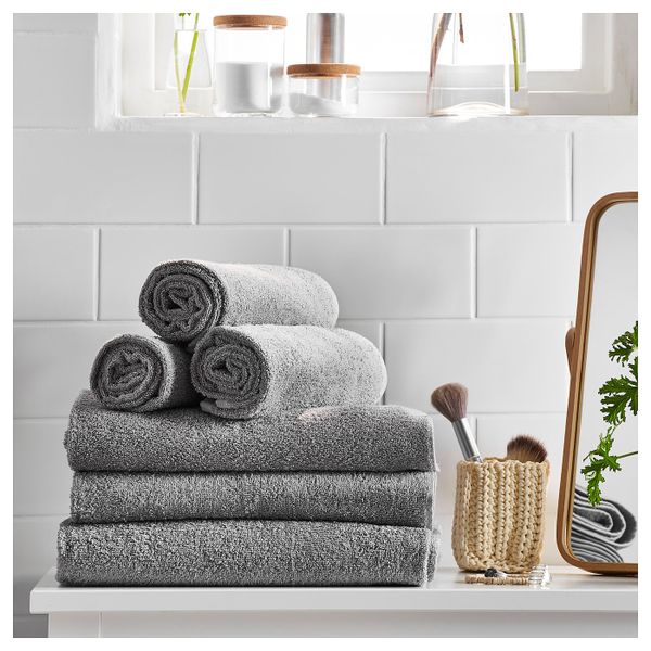 Банное полотенце, классический серый, 70x140 см IKEA ГЭРЕН 803.645.67 - фото 4
