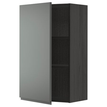 Навесной шкаф с полками, черный, Voxtorp темно-серый, 60x100 см IKEA METOD МЕТОД 494.574.13