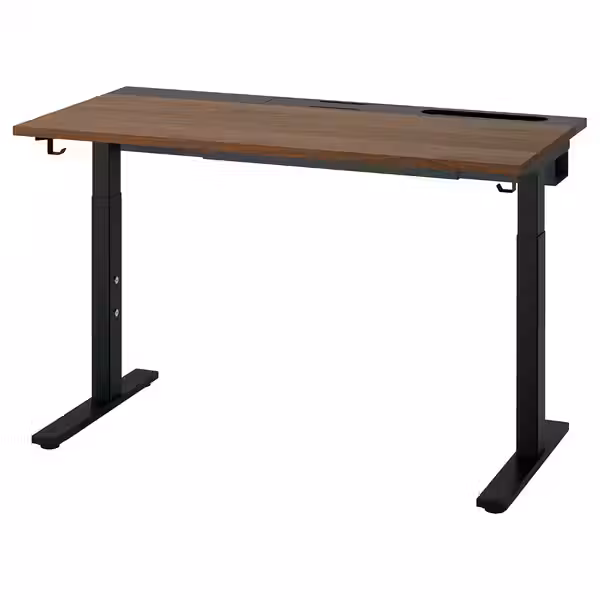 MITTZON МИТТЗОН Письменный стол - шпон грецкого ореха/чёрный 120x60 см - фото 1