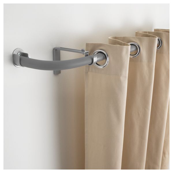 Гардинный карниз, комбинация для эркера ХУГАД, серебристый - фото 2