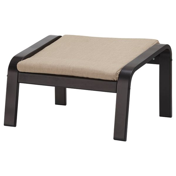 Подушка-сиденье на табурет для ног, Шифтебу бежевый IKEA POÄNG ПОЭНГ 604.388.09 - схема-чертеж с размерами