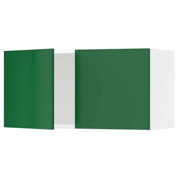 Навесной шкаф с 2 дверями МЕТОД, белый, Флэди зеленый (80x40 см) - схема-чертеж с размерами