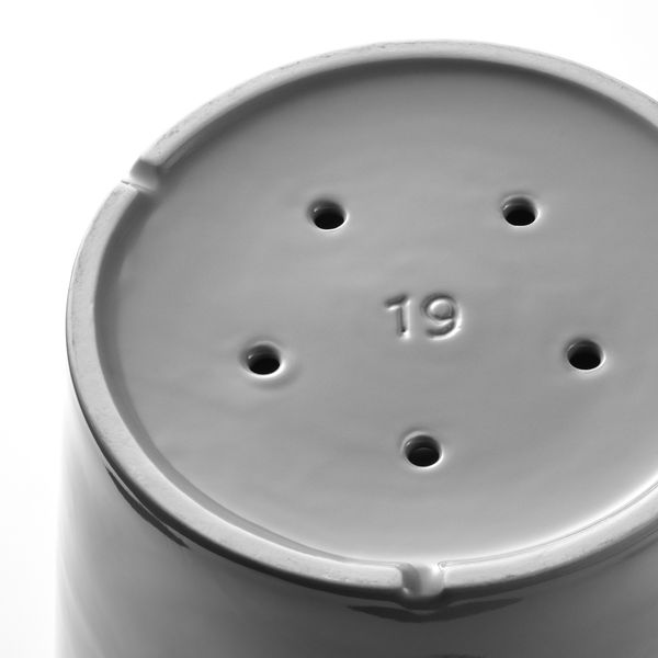 Горшок цветочный с поддоном, для дома, улицы серый, 19 см IKEA CITRUSFRUKT 105.108.31 - схема-чертеж с размерами