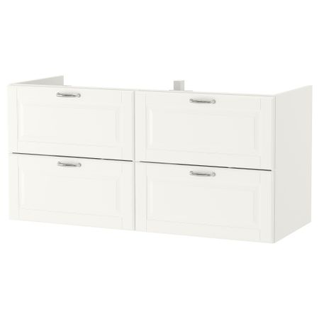 Шкаф для раковины с 4 ящик, 120x47x58 см, Kasjön белый IKEA GODMORGON ГОДМОРГОН 503.876.74