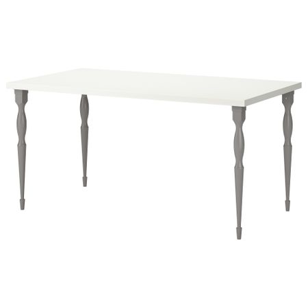 Стол ЛИННМОН / НИПЕН, белый, серый (150x75 см)