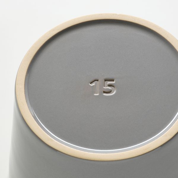 Кашпо, для дома, улицы серый, 15 см IKEA SKOGSVINBÄR СКОГСВИНБЭР 905.084.43 - схема-чертеж с размерами