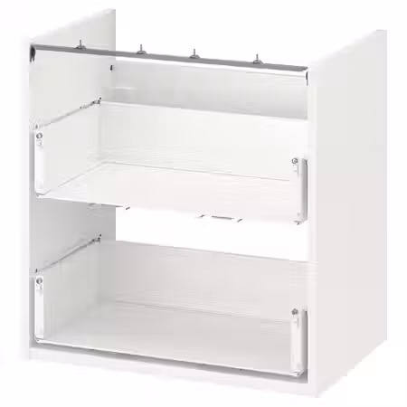 ENHET Напольный шкаф для раковины,2 ящика - белый 60x40x60 см