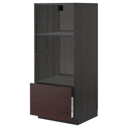 Высокий шкаф с ящиком для духовки, СВЧ, 60x60x140 cm IKEA METOD МЕТОД, MAXIMERA МАКСИМЕРА 093.351.88