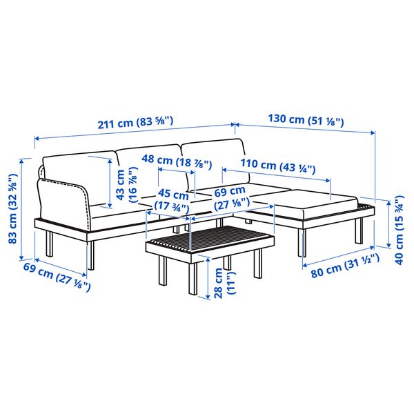 IKEA, дополнительный ракурс - схема-чертеж с размерами