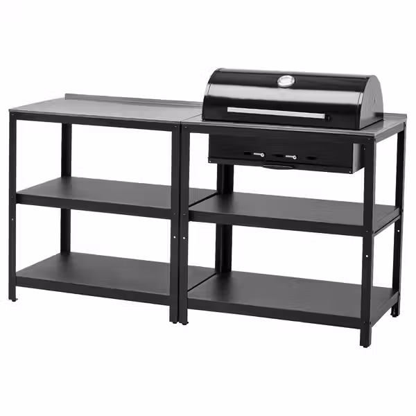 GRILLSKÄR Кухня с угольным грилем, для улицы - нержавеющ сталь 172x61 см - фото 1