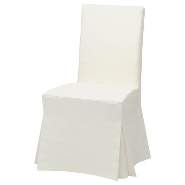 Стул с длинным чехлом ХЕНРИКСДАЛЬ, дуб, Блекинге белый - фото 1
