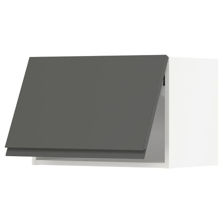 Горизонтальный навесной шкаф, белый/Воксторп темно-серый 60x40 см IKEA METOD МЕТОД 193.923.57