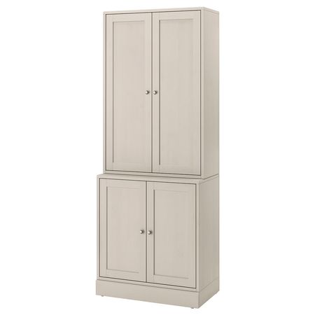 HAVSTA Комбинация для хранения с дверцами - серо-бежевый 81x47x212 см