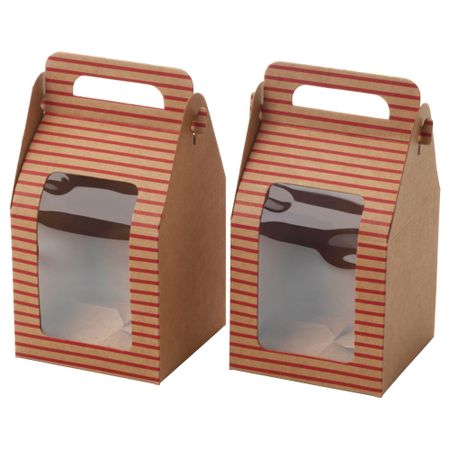 Коробка подарочная ВИНТЕР 2016, естественный, красный (8x8 см)