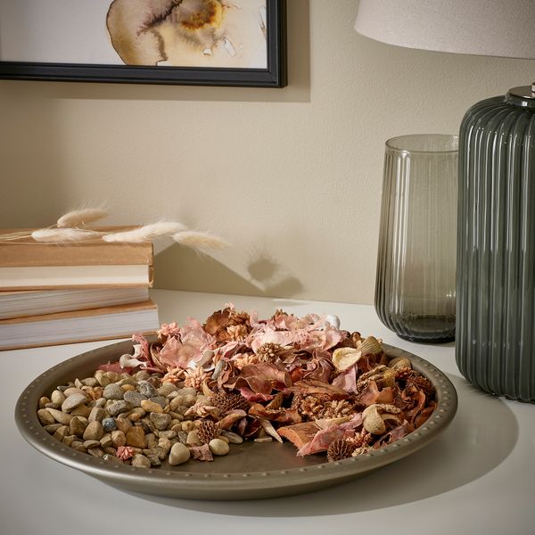 Тарелка для свечи, серый, 34 см IKEA BLODOLVON 505.594.63 - фото 4