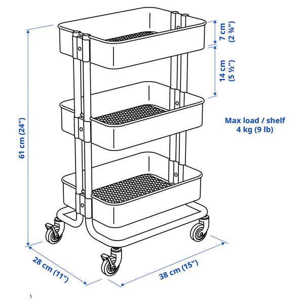 IKEA, дополнительный ракурс - схема-чертеж с размерами