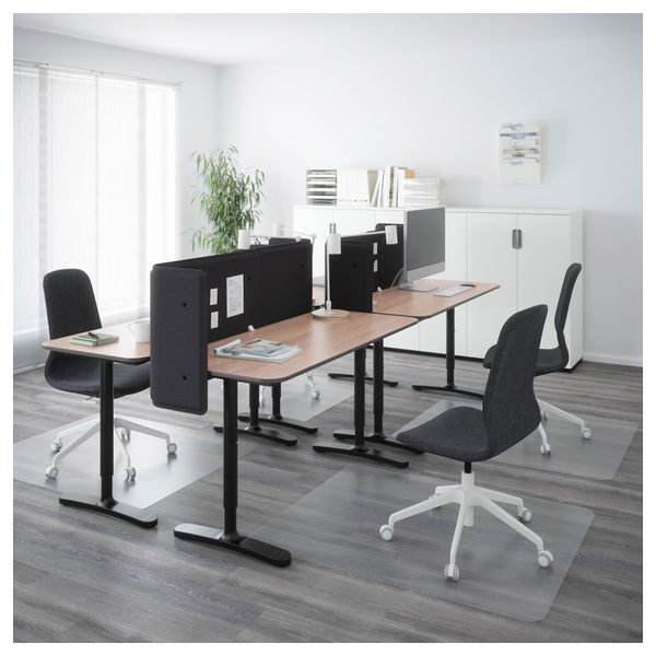 Стол, комбинация БЕКАНТ, серый, черный (280x120 см) - фото 2