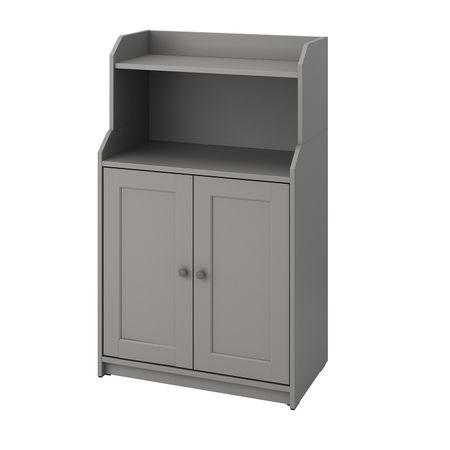 Шкаф с 2 дверьми, серый 70x116 см IKEA HAUGA ХАУГА 804.150.72