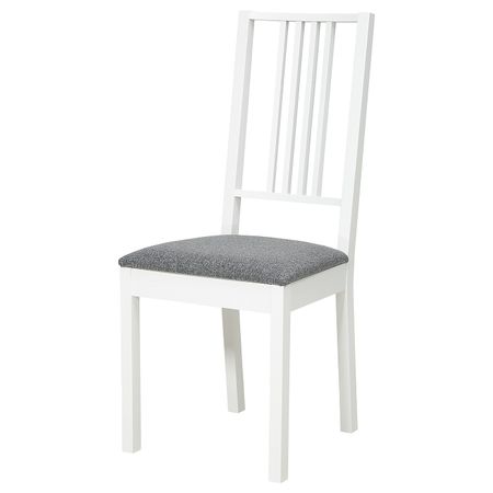 Стул, белый/Гуннаред классический серый IKEA BÖRJE БЁРЬЕ 104.784.40