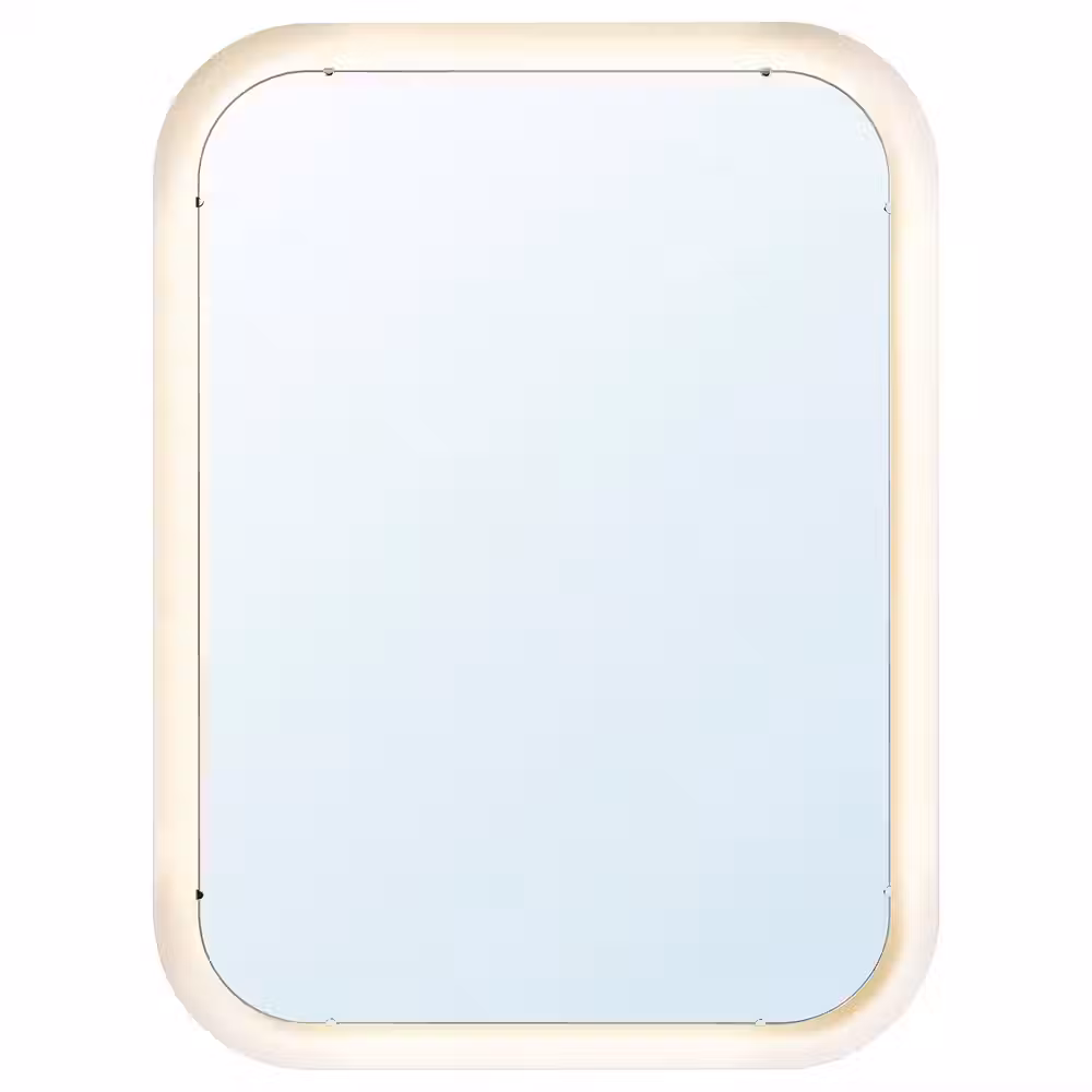 STORJORM Зеркало с подсветкой - белый 80x60 см - фото 1