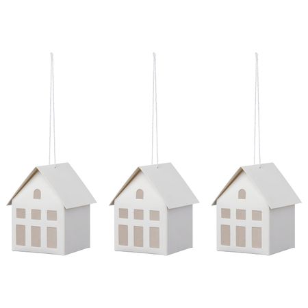 Украшение подвесное, домик, белый, 7.5 см IKEA ВИНТЕРФЕСТ 004.387.65