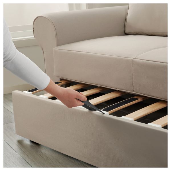 2-местный диван-кровать, Идекулла бежевый IKEA BACKABRO БАККАБРУ 204.853.22 - фото 4