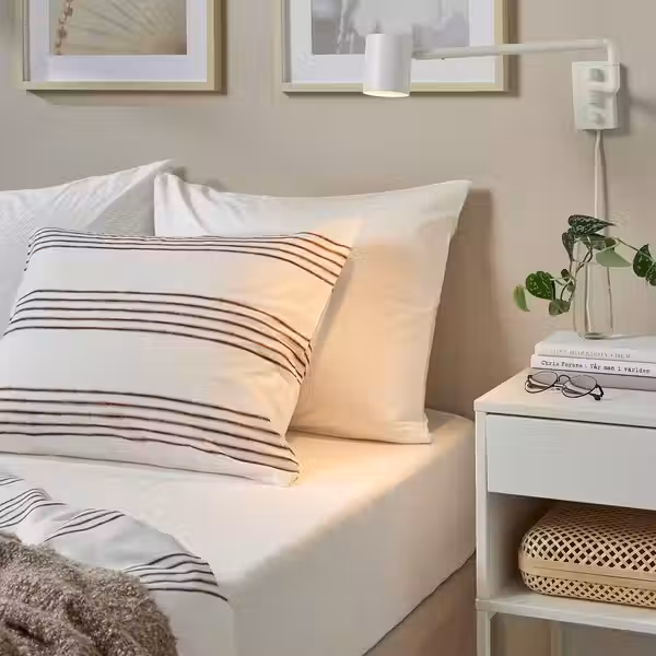 BÄRGLIM БЭРГЛИМ Простыня натяжная - белый 180x200 см - фото 2