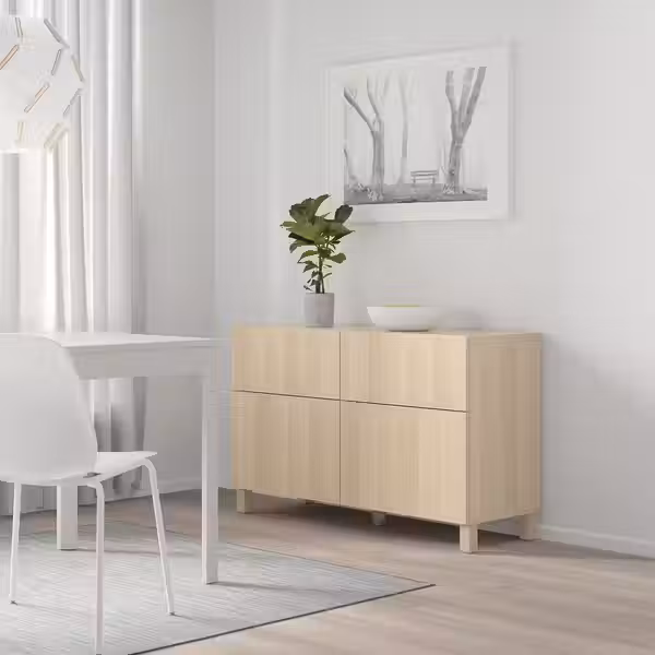 BESTÅ Каркас - под беленый дуб 120x40x64 см - схема-чертеж с размерами