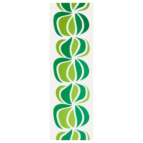 Узкая гардина УЛЛА-СТИНА, бел/зелен (60x300 см) - фото 1