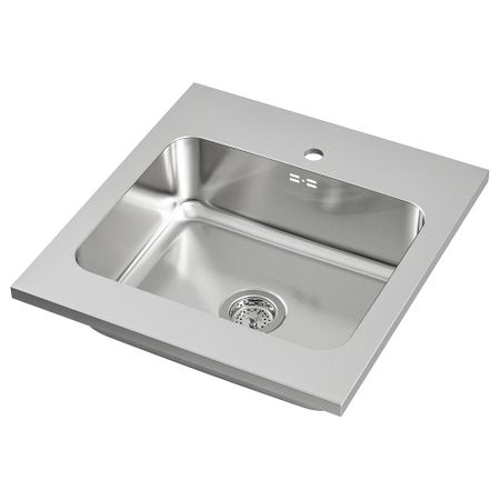 Одинарная накладная мойка, нержавеющая сталь, 60x63.5 см IKEA AMMERÅN 591.581.64