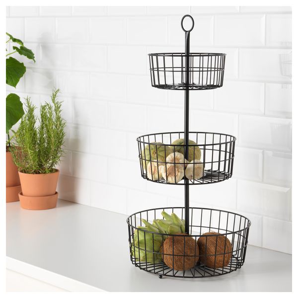 Сервировочная корзина, 3 яруса СОММАР 2017, черный - фото 2