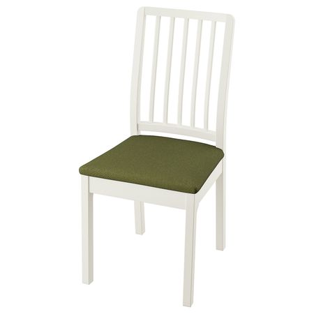 Стул, белый/Рамна оливково-зеленый IKEA EKEDALEN ЭКЕДАЛЕН 993.182.26