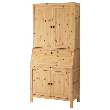 Бюро с дополнительным модулем ХЕМНЭС, светло-коричневый (89x198 см)