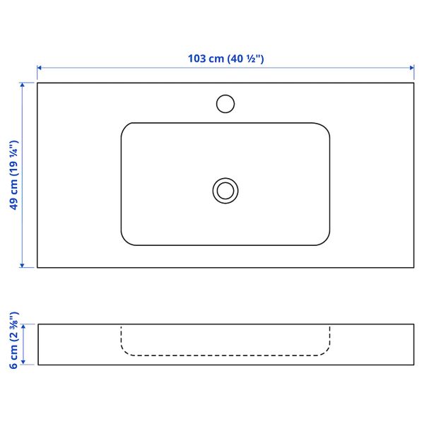 IKEA, дополнительный ракурс - схема-чертеж с размерами