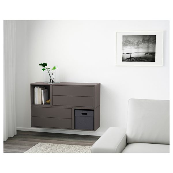 Комбинация настенных шкафов, 105x35x70 см, темно-серый IKEA EKET 491.910.41 - фото 3