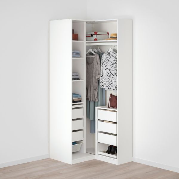 Гардероб, комбинация, белый/Гримо серый 88/111x236 см IKEA PAX ПАКС / GRIMO ГРИМО 993.870.69 - фото 2