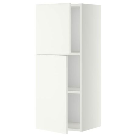 Навесной шкаф с полками/2дверцы, белый/Хэггеби белый 40x100 см IKEA METOD МЕТОД 392.262.58