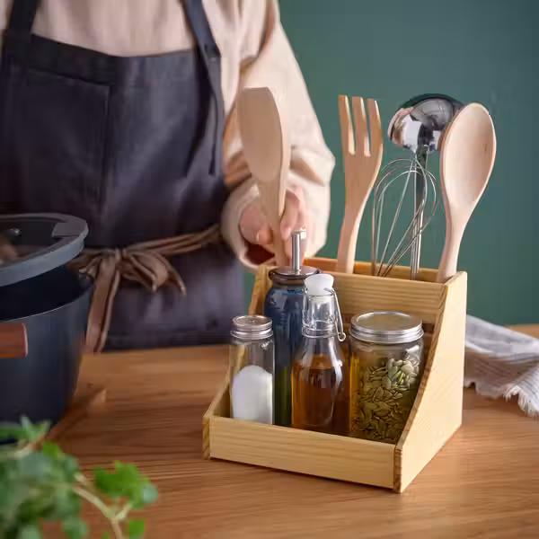 CHOKLADHAJ ШОКЛАДХЭЙ Органайзер для кухонной столешницы - дерево 20x18x16 см - фото 2