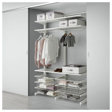 Стойка, ножка, проволочные корзины АЛЬГОТ, белый (132x47x194 см)