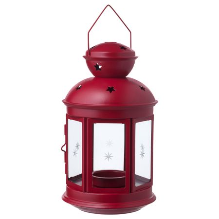 Фонарь для греющей свечи РОТЕРА, д/дома/улицы красный (21 см)