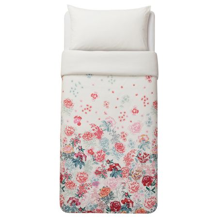 Пододеяльник и 1 наволочка, разноцветный 150x200/50x70 см IKEA GRÖNVIDE ГРЁНВИДЕ 504.670.10