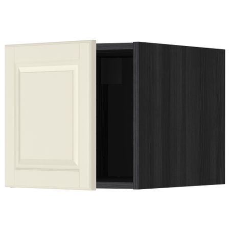 Верхний шкаф МЕТОД, черный, Будбин белый с оттенком (40x40 см)
