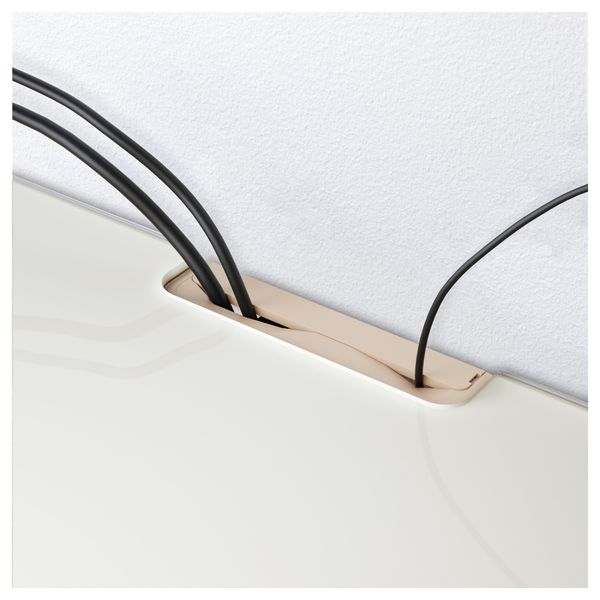 Шкаф для ТВ, комбинированный, стекляные дверцы БЕСТО, под беленый дуб, Сельсвикен глянцевый/белый прозрачное стекло (240x40x230 - фото 4