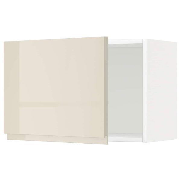 Навесной шкаф, белый/Воксторп глянцевый светло-бежевый 60x40 см IKEA METOD МЕТОД 294.460.29 - фото 1