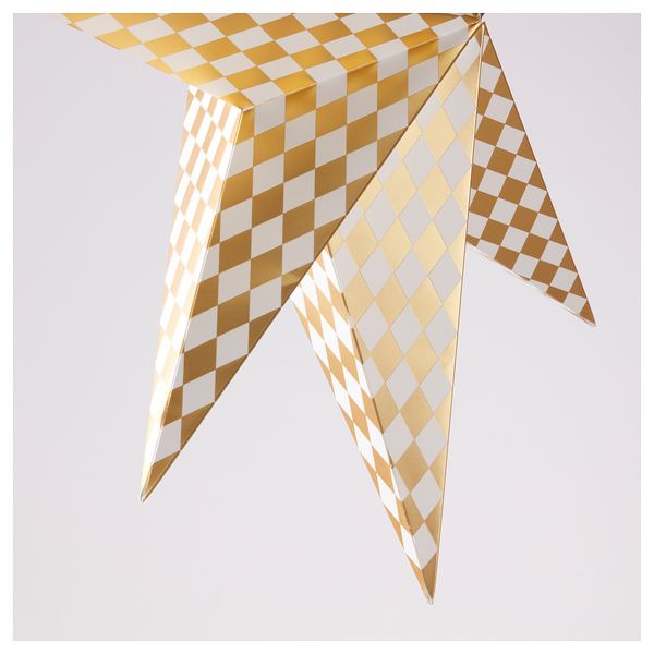Абажур СТРОЛА, орнамент «арлекин» золотой, белый (70 см) - схема-чертеж с размерами