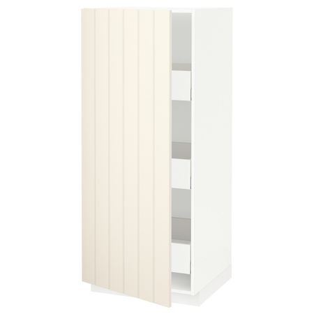 Высокий шкаф с ящиками, белый/Хитарп белый с оттенком 60x60x140 см IKEA METOD МЕТОД / MAXIMERA МАКСИМЕРА 993.778.62
