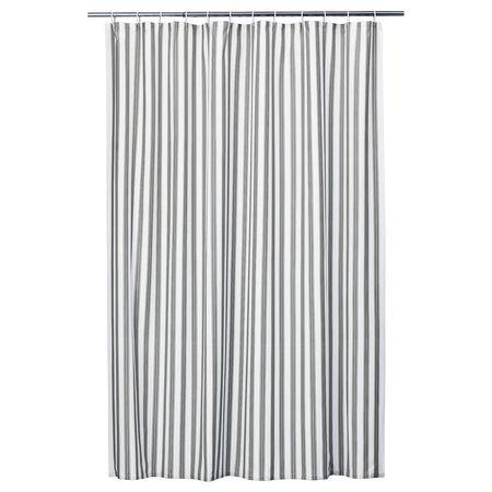 STAVBJÖRNBÄR Штора для ванной - черный/белый 180x200 см